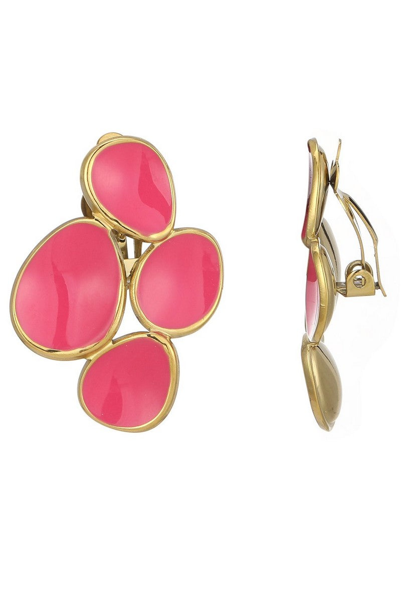 Boucles d'oreilles clip Zella en acier inoxydable