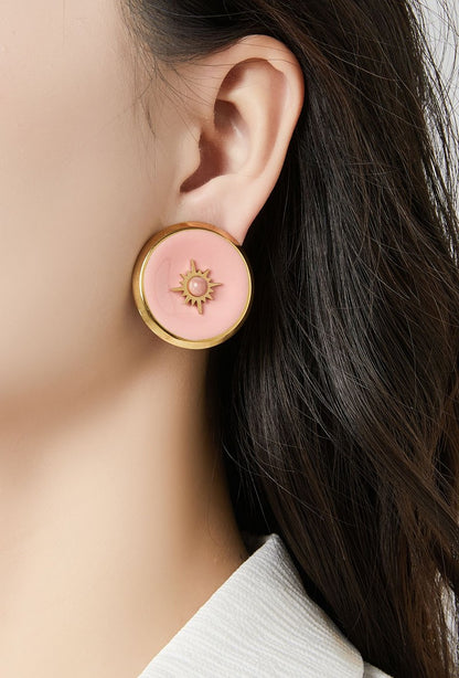 Boucles d'oreilles clip Zhaklina en acier inoxydable
