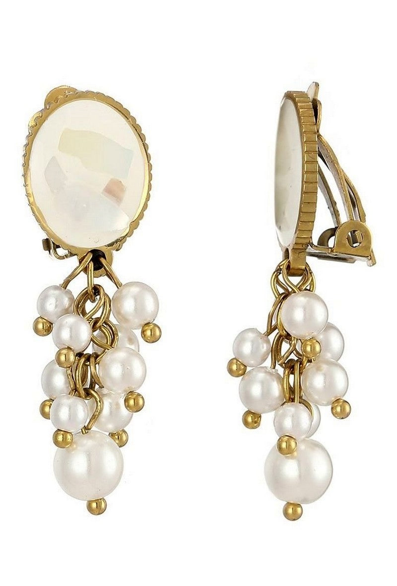 Boucle d'oreille clip Ziba en acier inoxydable
