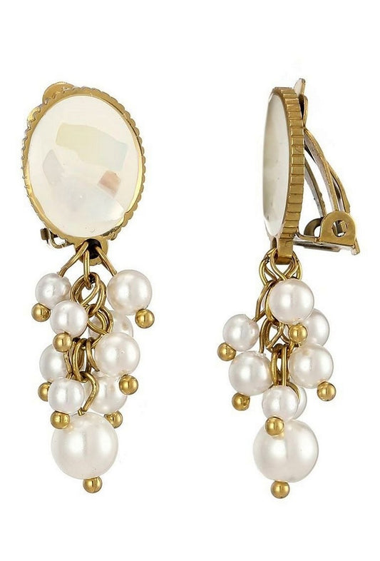 Boucle d'oreille clip Ziba en acier inoxydable
