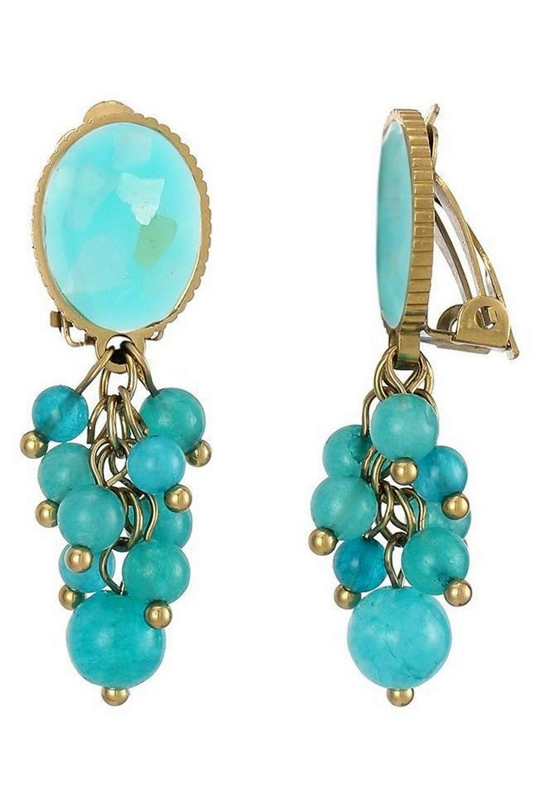 Boucle d'oreille clip Ziba en acier inoxydable