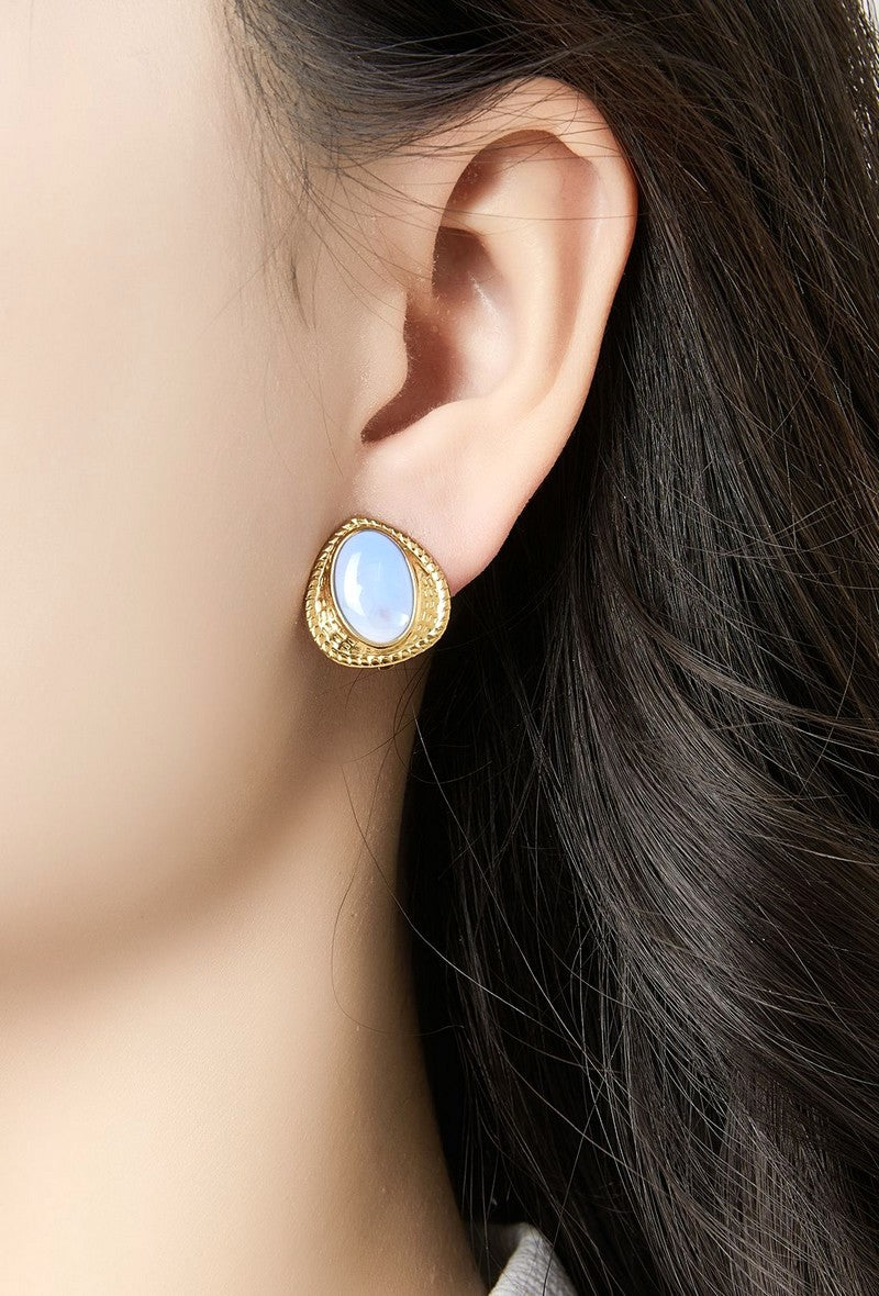 Boucles d'oreilles clip Zibiah en acier inoxydable