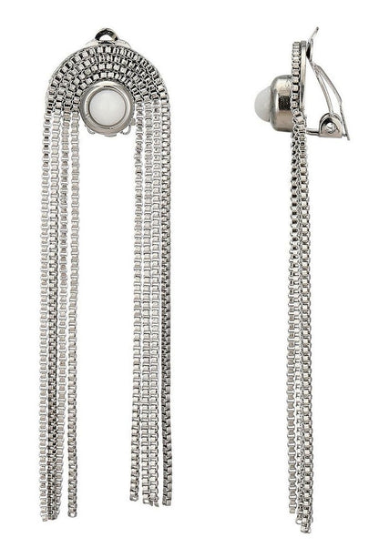 Boucles d'oreilles clip Zilpah en acier inoxydable