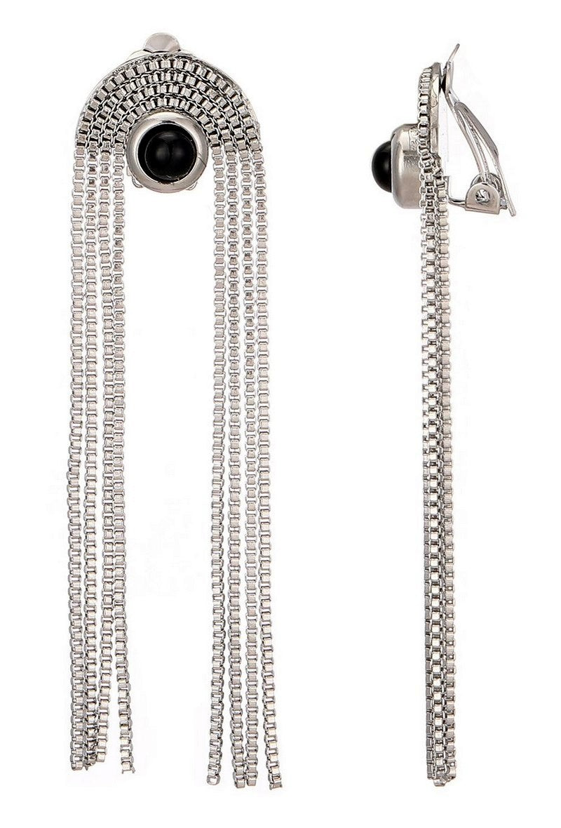 Boucles d'oreilles clip Zilpah en acier inoxydable