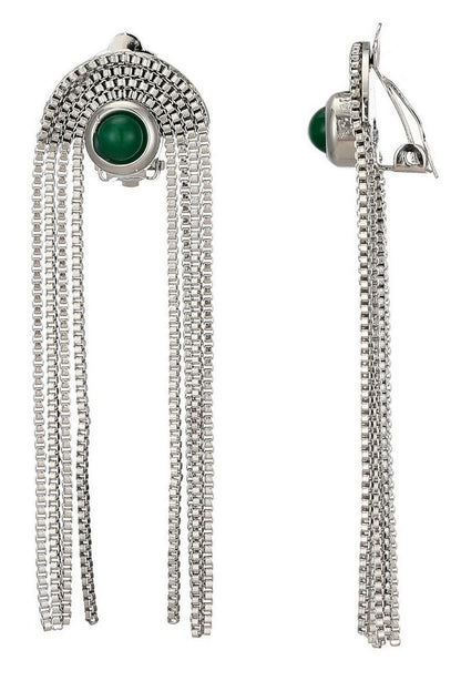 Boucles d'oreilles clip Zilpah en acier inoxydable
