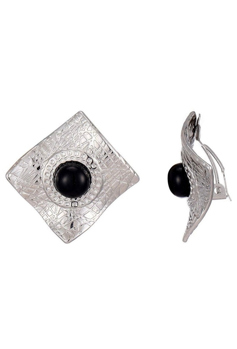 Boucles d'oreilles clip Zina en acier inoxydable
