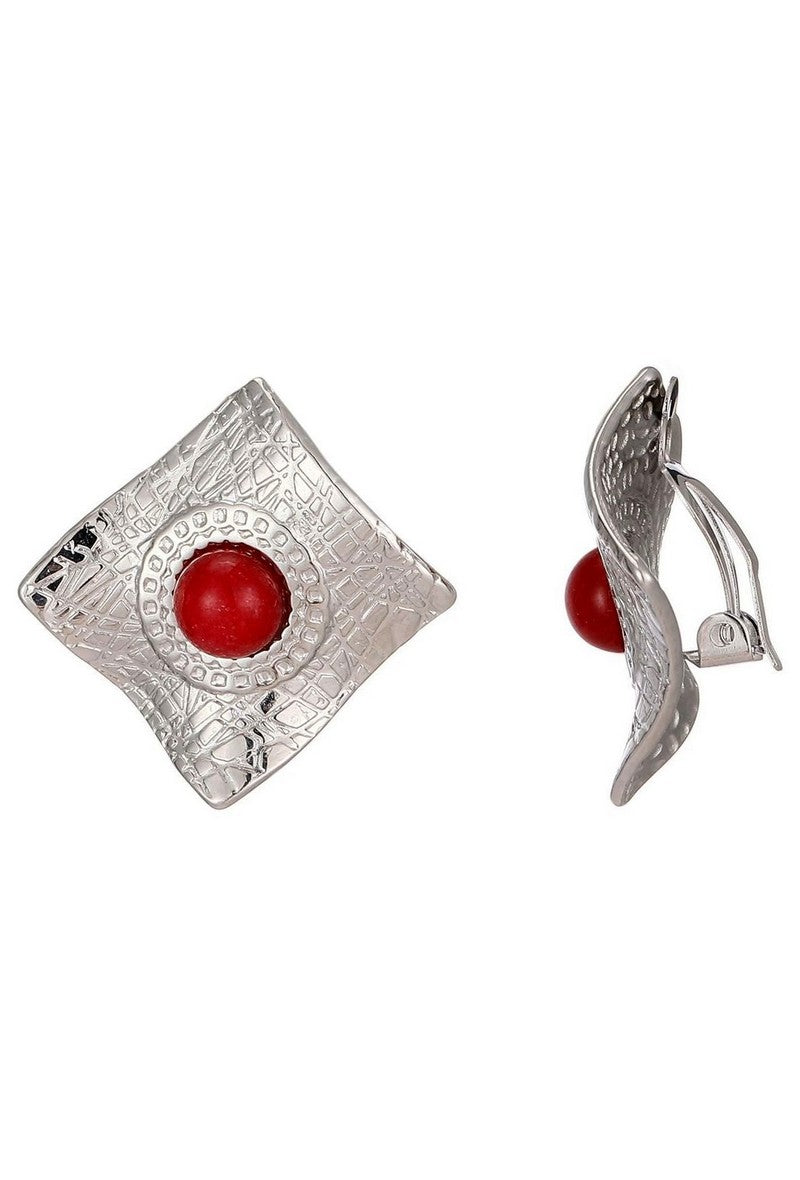 Boucles d'oreilles clip Zina en acier inoxydable