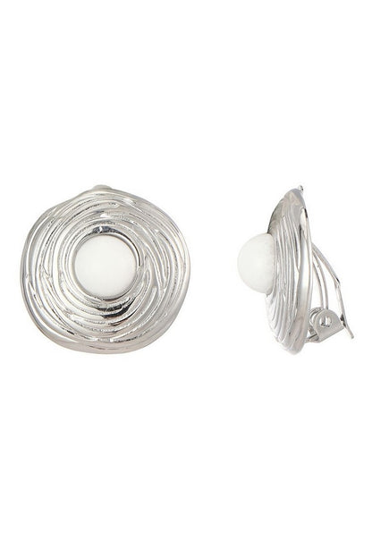Boucles d'oreilles clip Zinaida en acier inoxydable