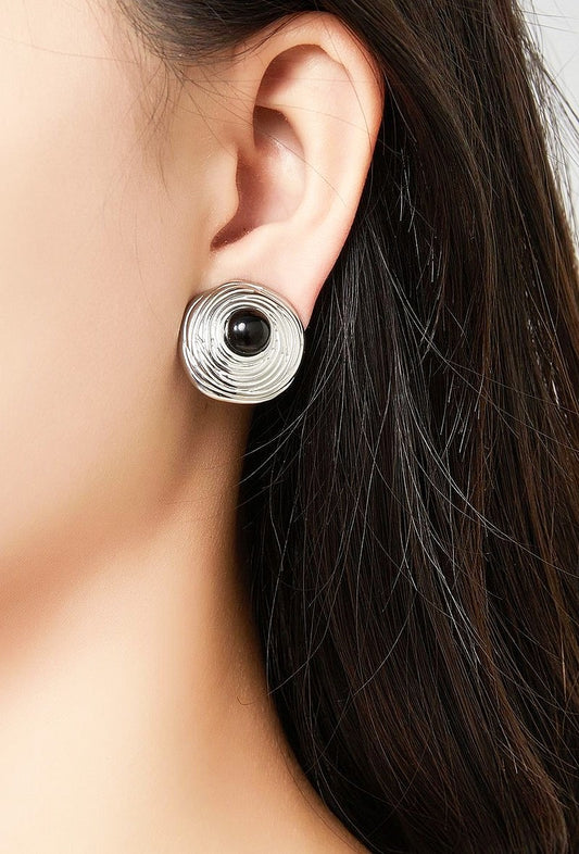 Boucles d'oreilles clip Zinaida en acier inoxydable