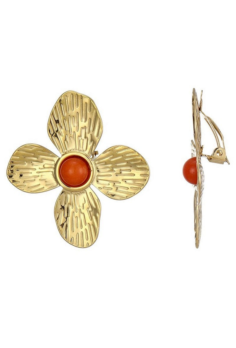 Boucle d'oreille clip Zinnia