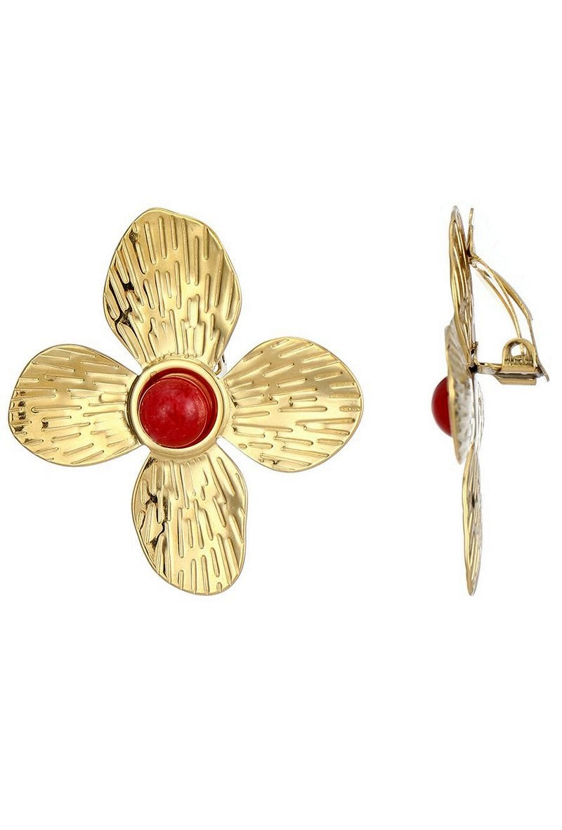 Boucle d'oreille clip Zinnia
