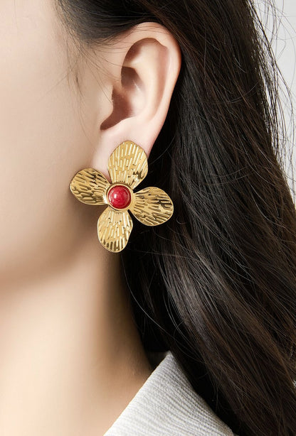 Boucle d'oreille clip Zinnia