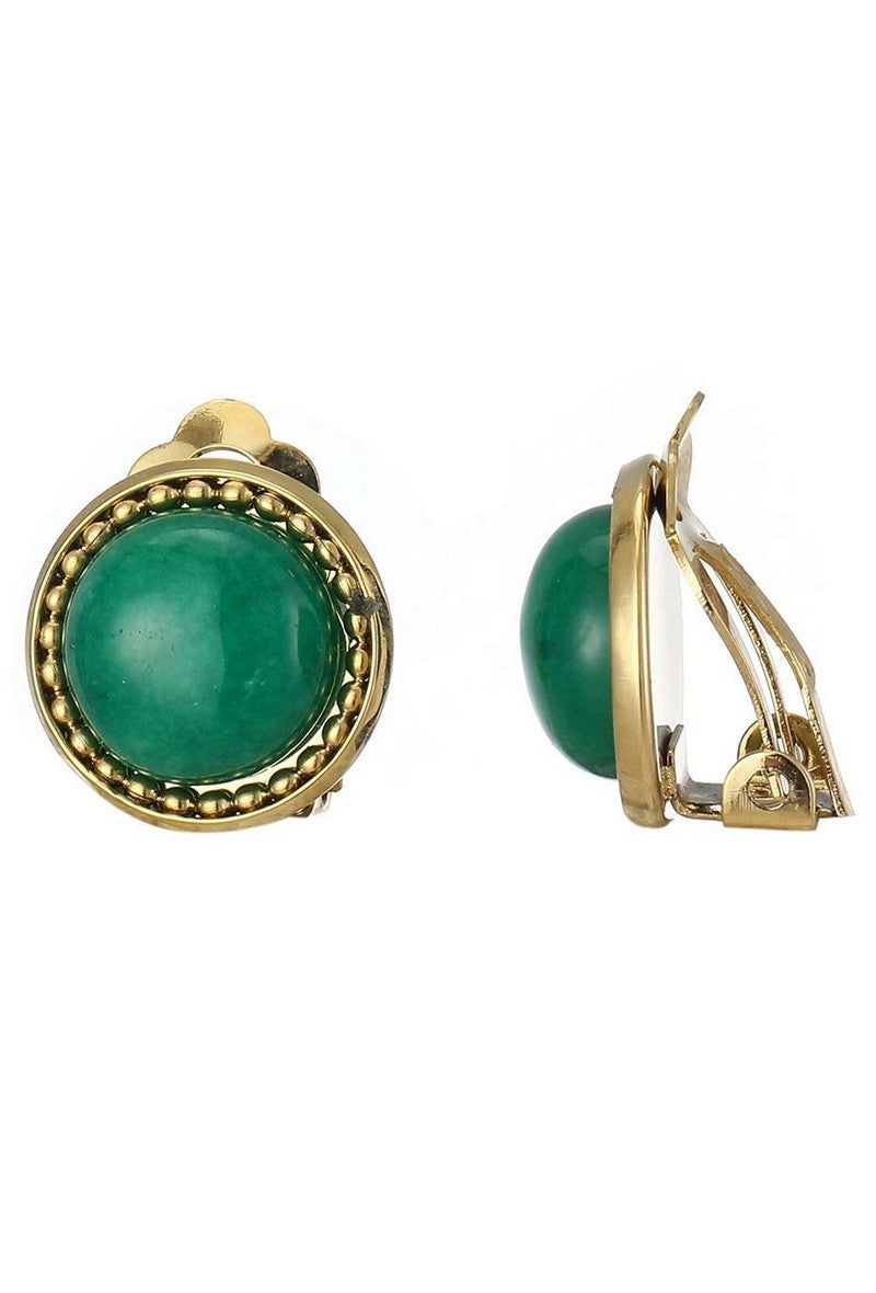 Boucles d'oreilles clip Zinovia en acier inoxydable