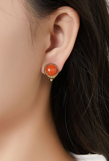 Boucles d'oreilles clip Zinovia en acier inoxydable