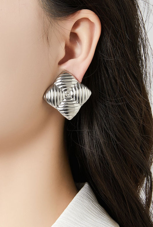 Boucles d'oreilles clip Zorione en acier inoxydable