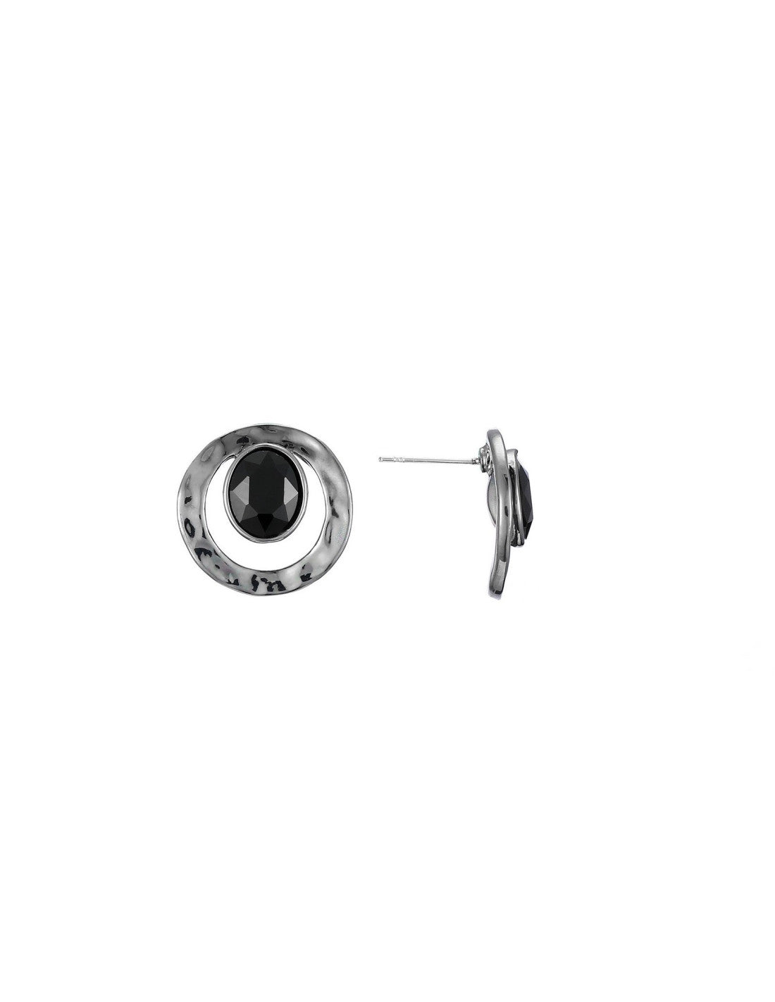 Boucles d'oreilles à tige Aki noir – Belle Miss Paris