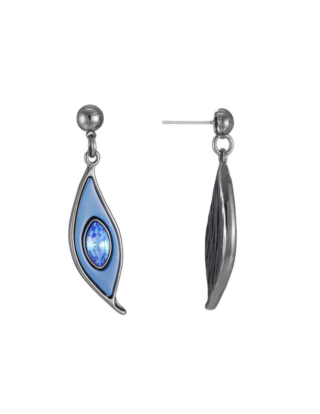 Boucles d'oreilles à tige Anemone bleu – Belle Miss Paris