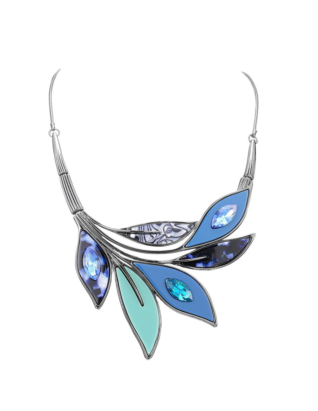 Collier Anemone bleu – Belle Miss Paris