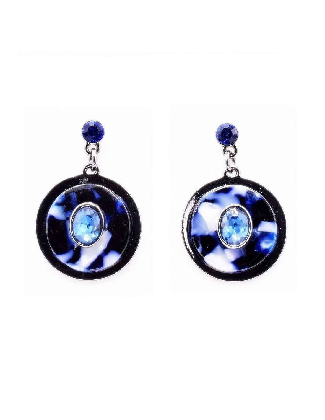 Boucles d'oreilles à tige Arai bleu – Belle Miss Paris