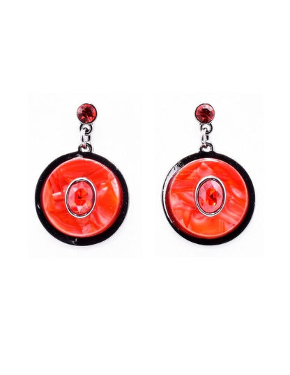 Boucles d'oreilles à tige Arai rouge – Belle Miss Paris