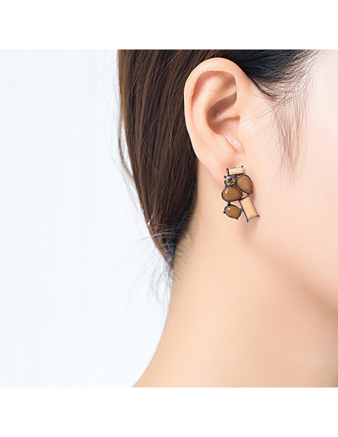 Boucles d'oreilles percées Asa porté – Belle Miss Paris