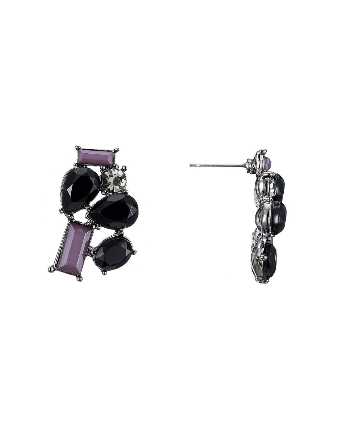 Boucles d'oreilles percées Asa noir – Belle Miss Paris