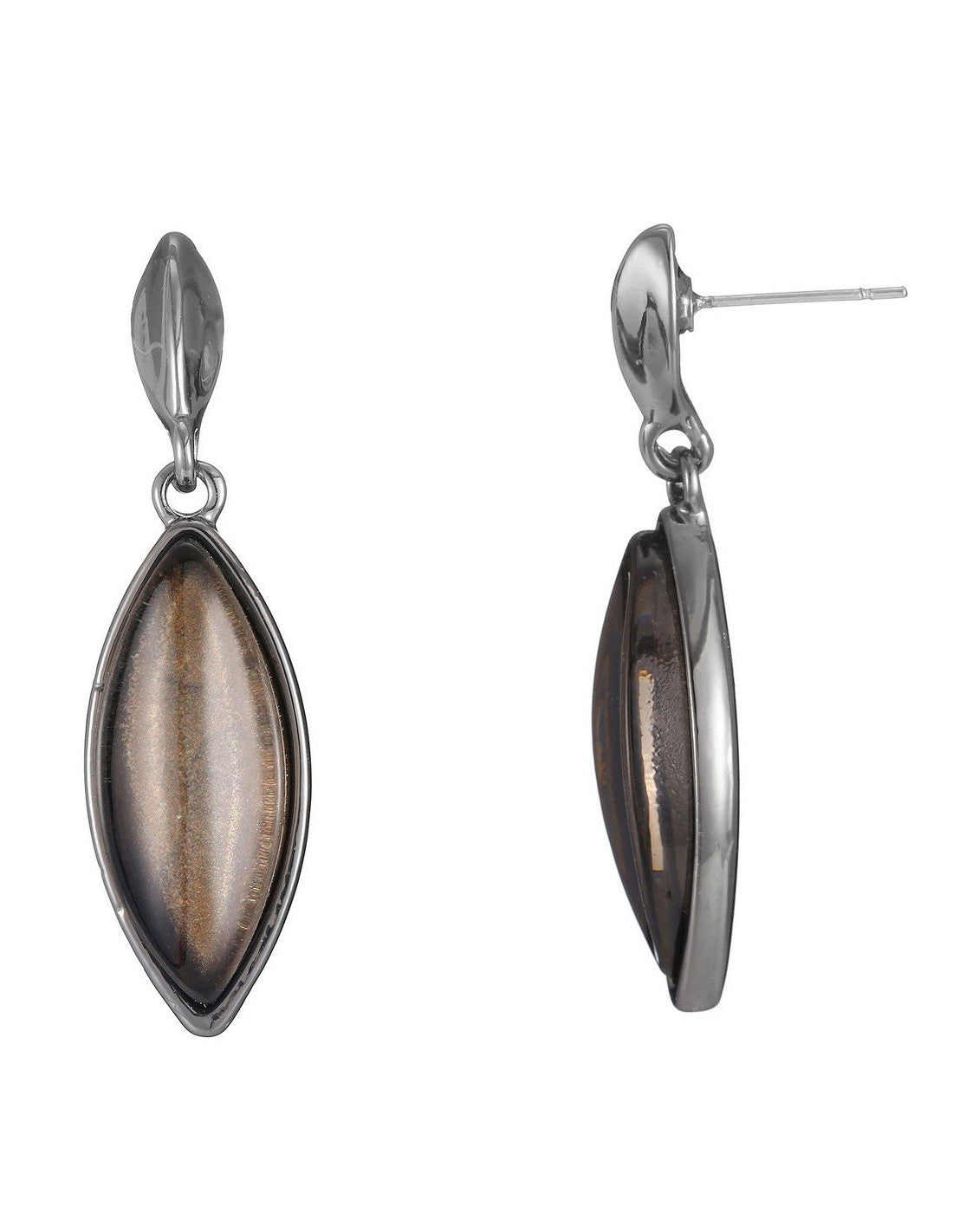 Boucles d'oreilles à tige Jessica choco – Belle Miss Paris