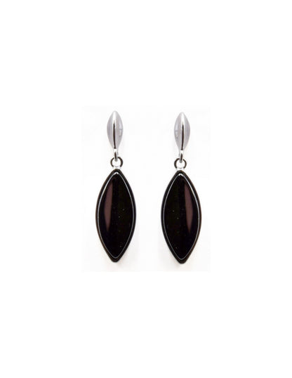 Boucles d'oreilles à tige Jessica noir – Belle Miss Paris