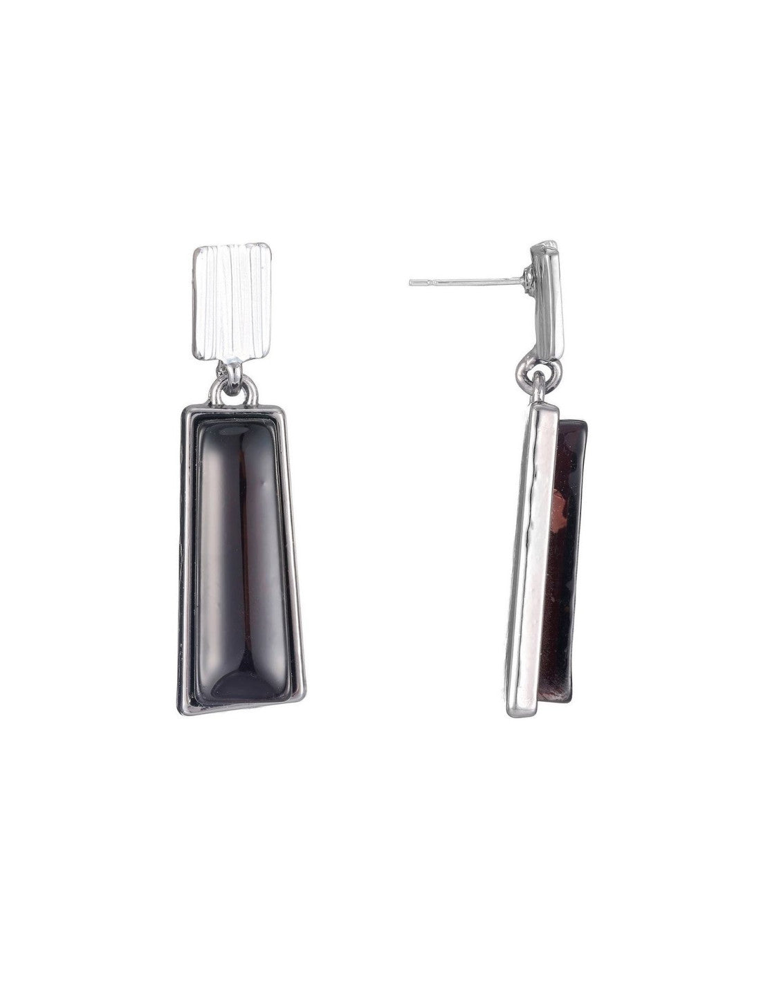 Boucles d'oreilles à tige Melusine noir – Belle Miss Paris