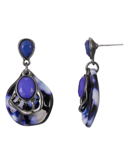 Boucles d'oreilles à tige Olivia bleu – Belle Miss Paris