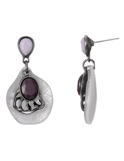 Boucles d'oreilles à tige Olivia gris – Belle Miss Paris