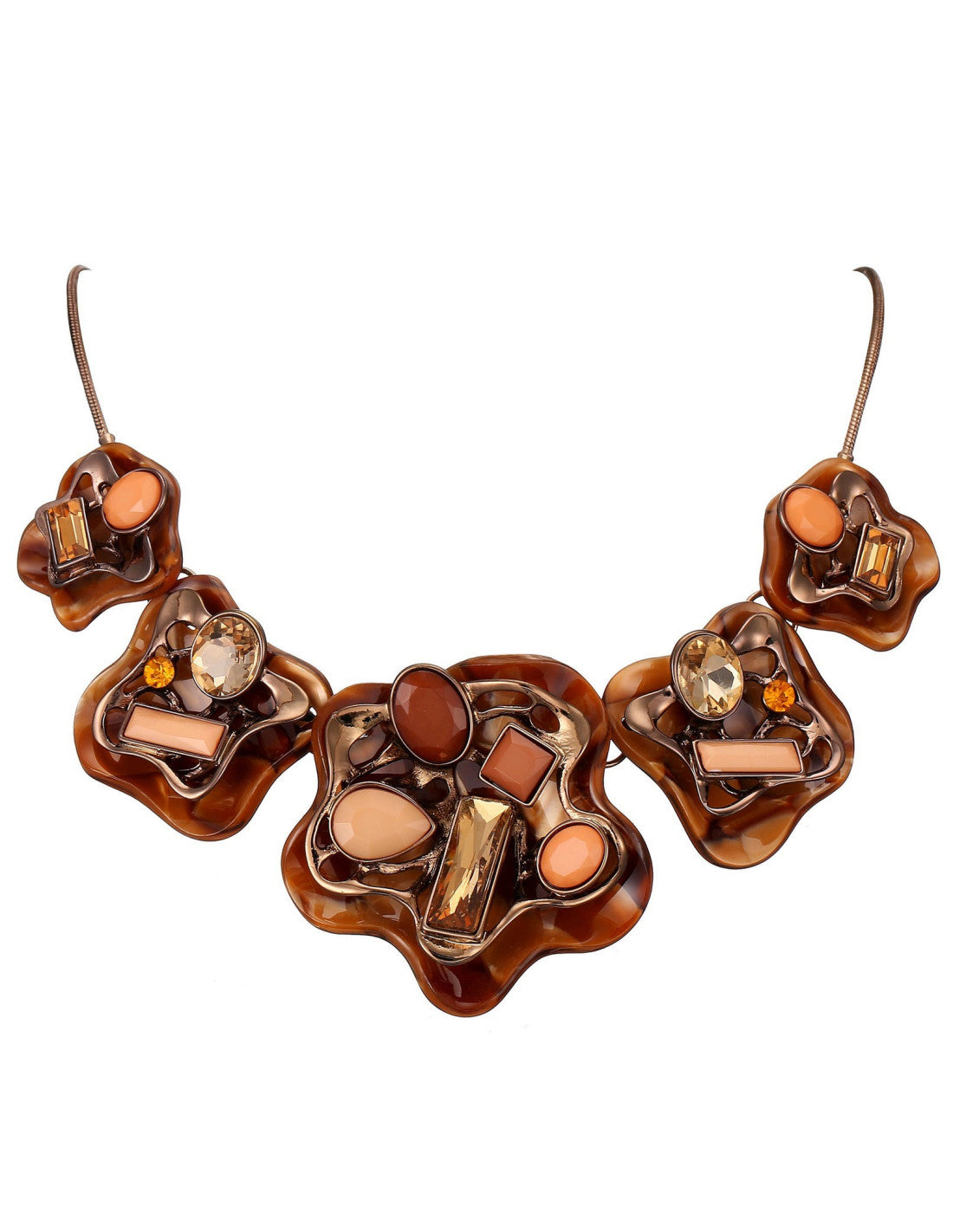 Collier Olivia marron – Belle Miss Paris
