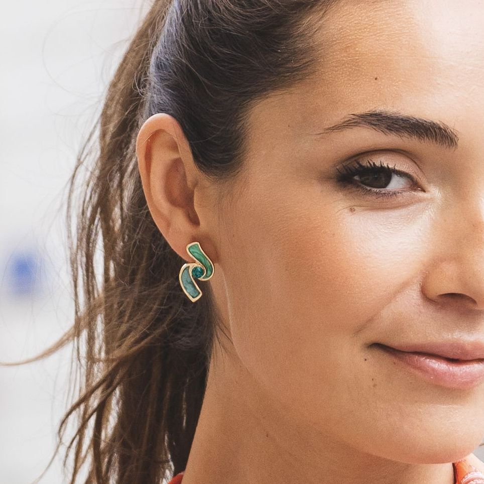 Boucle d'oreille tige Abelia