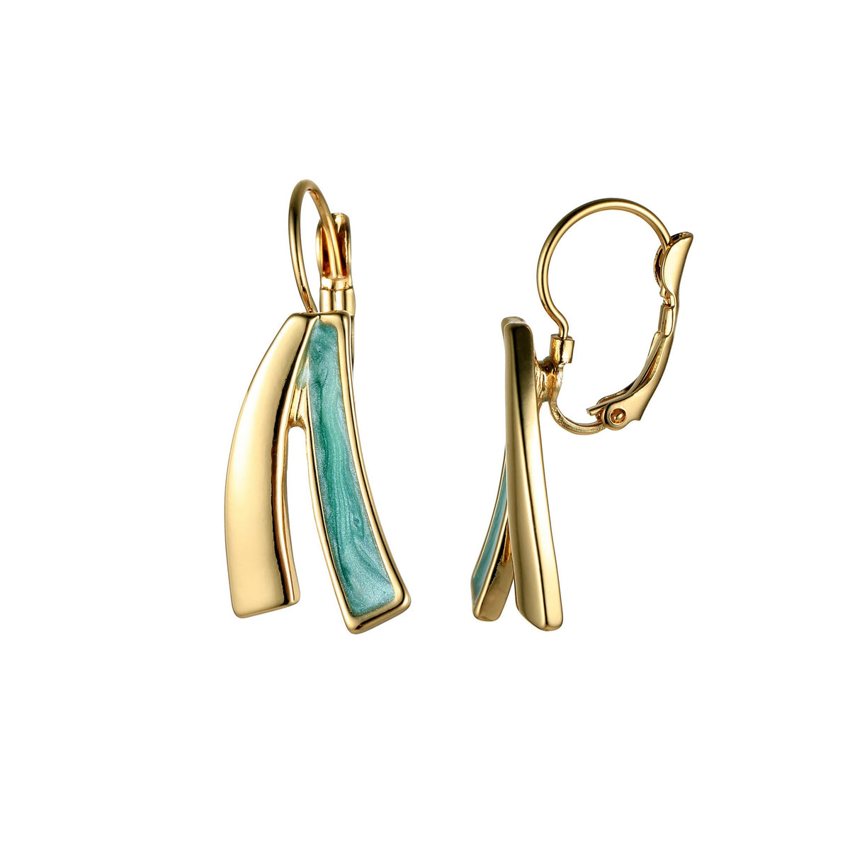 Boucle D'oreille Dormeuse Satellite Vintage - Cristal Multicolore, Monture Cuivrée - Occasion (une Seule)