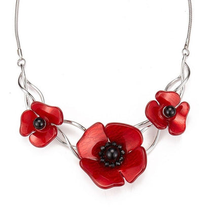 Collier coquelicot Kano