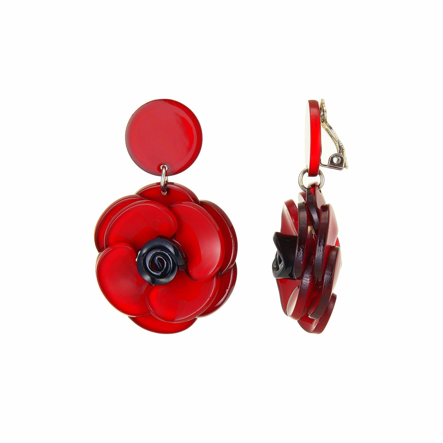 Boucle d'oreille clip Flora