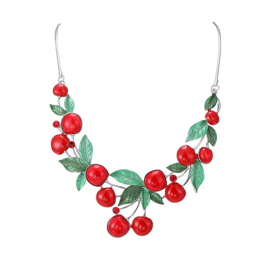 Collier cerise Kimiko