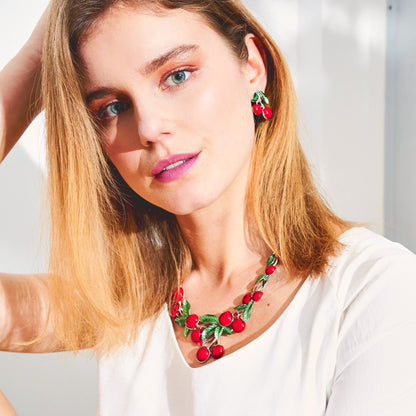Collier cerise Kimiko