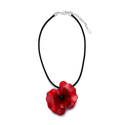 Collier coquelicot Léa