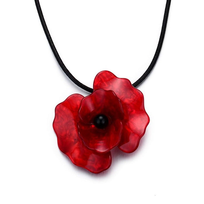 Collier coquelicot Léa