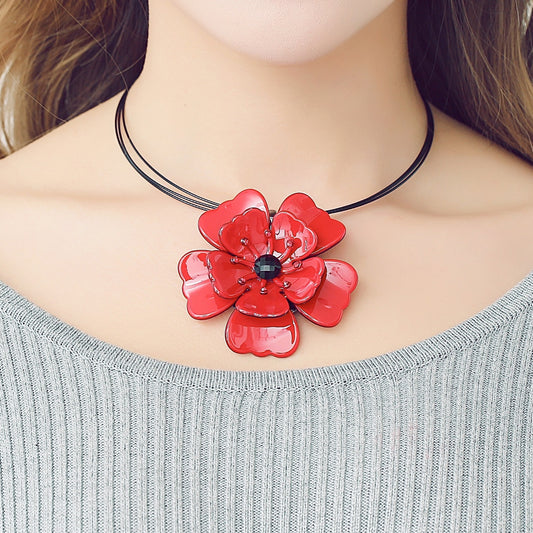 Collier coquelicot Loreana
