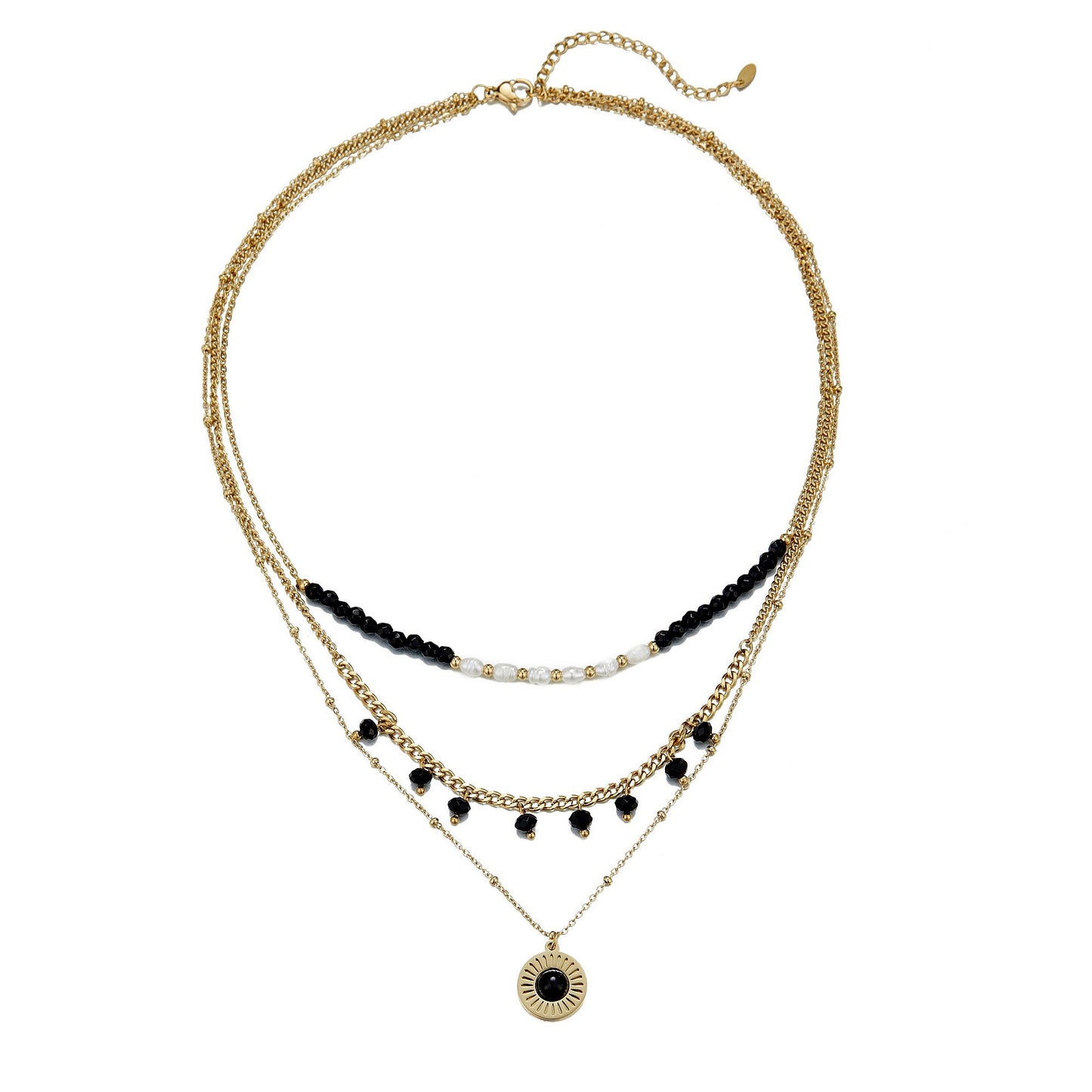 Collier Umeno en acier doré