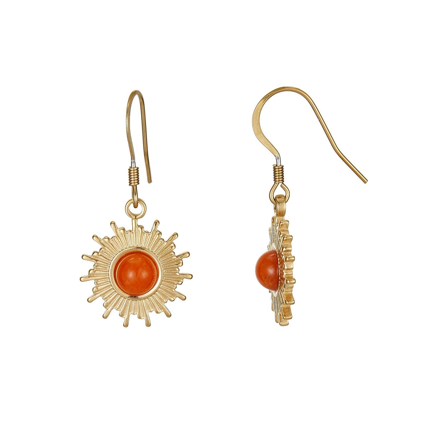 Boucle d'oreille crochet Ursela en acier doré