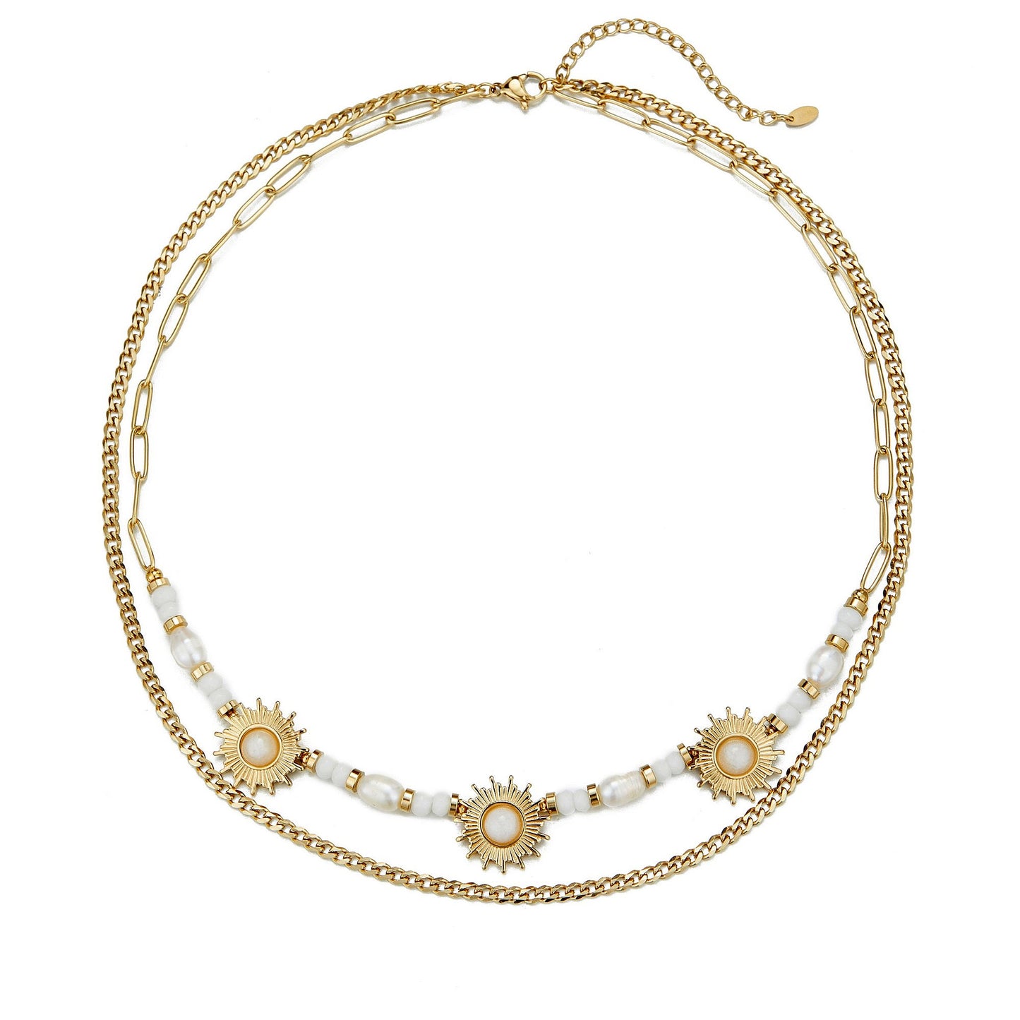 Collier Ursela en acier doré