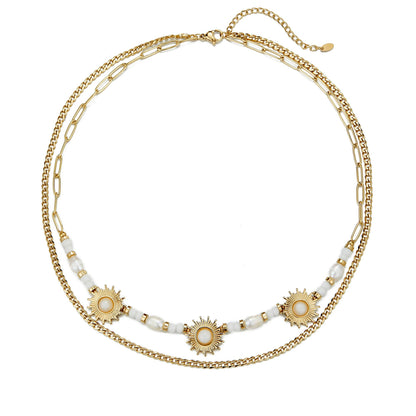Collier Ursela en acier doré