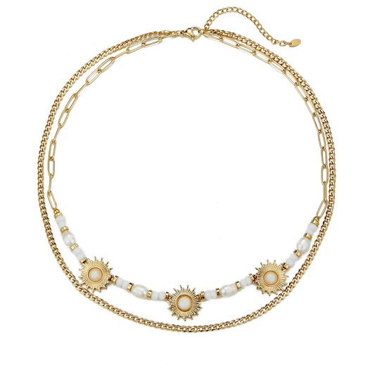 Collier Ursela en acier doré