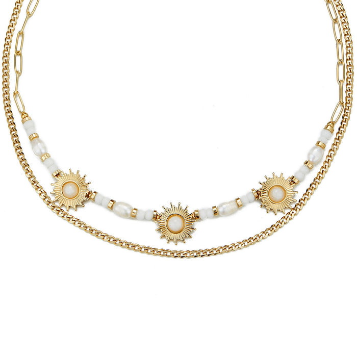 Collier Ursela en acier doré
