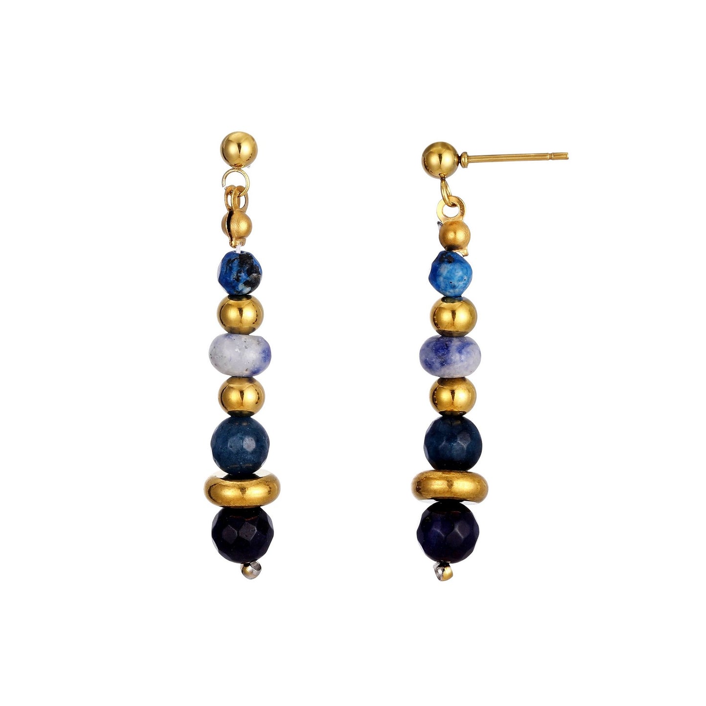 Boucle d'oreille tige Vitalie en acier inoxydable