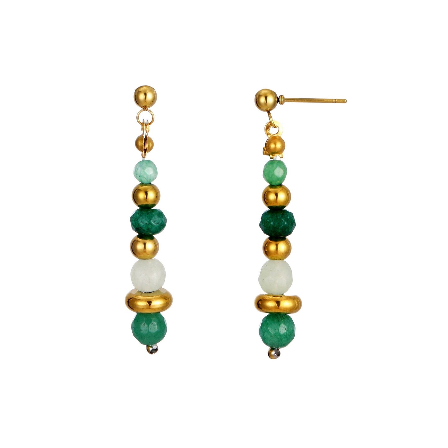 Boucle d'oreille tige Vitalie en acier inoxydable