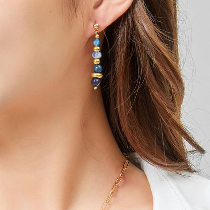 Boucle d'oreille tige Vitalie en acier inoxydable